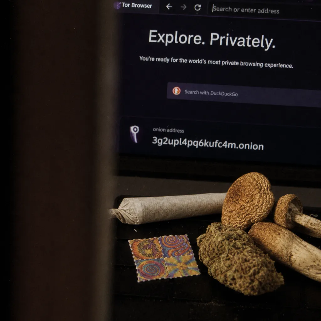 Dark web drug marketplace interface preview