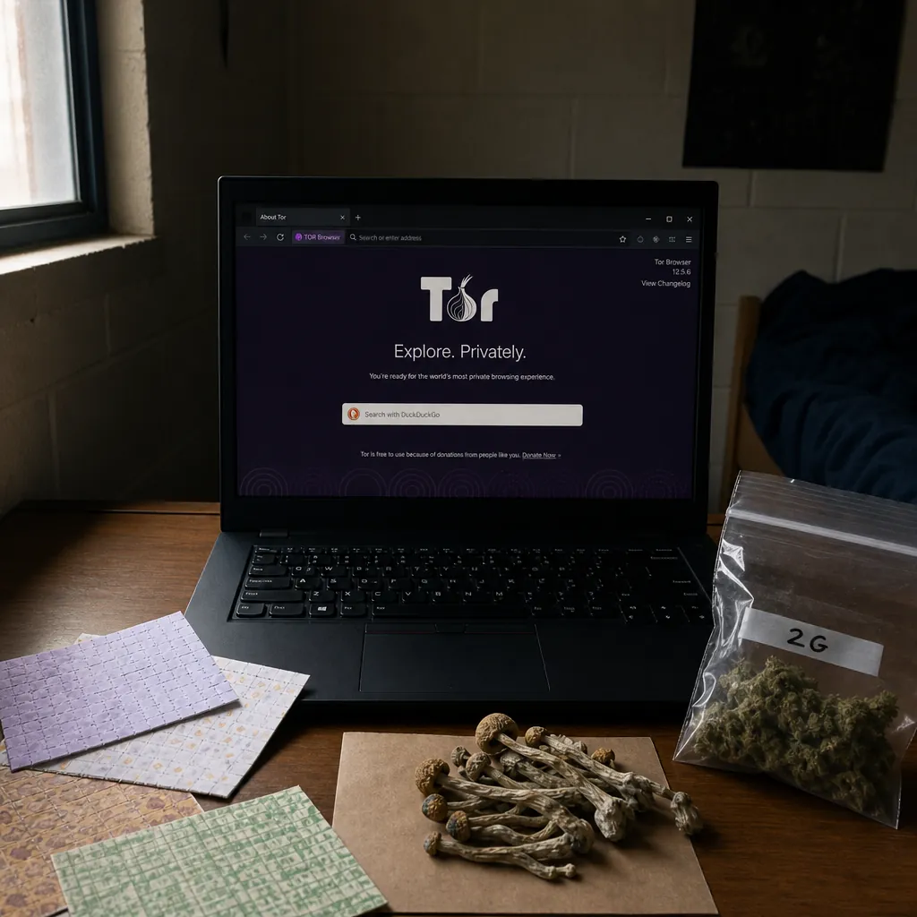 Dark web market interface preview