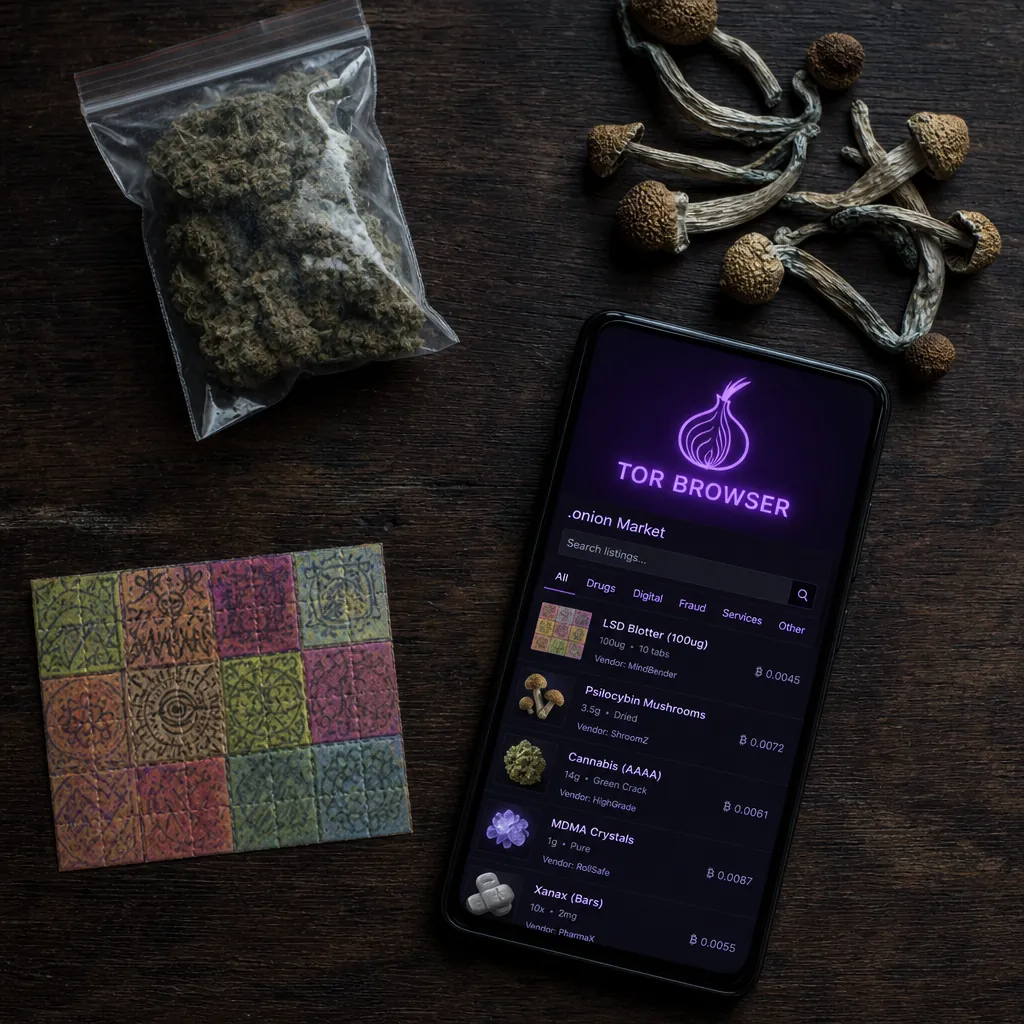 Dark web marketplaces interface preview