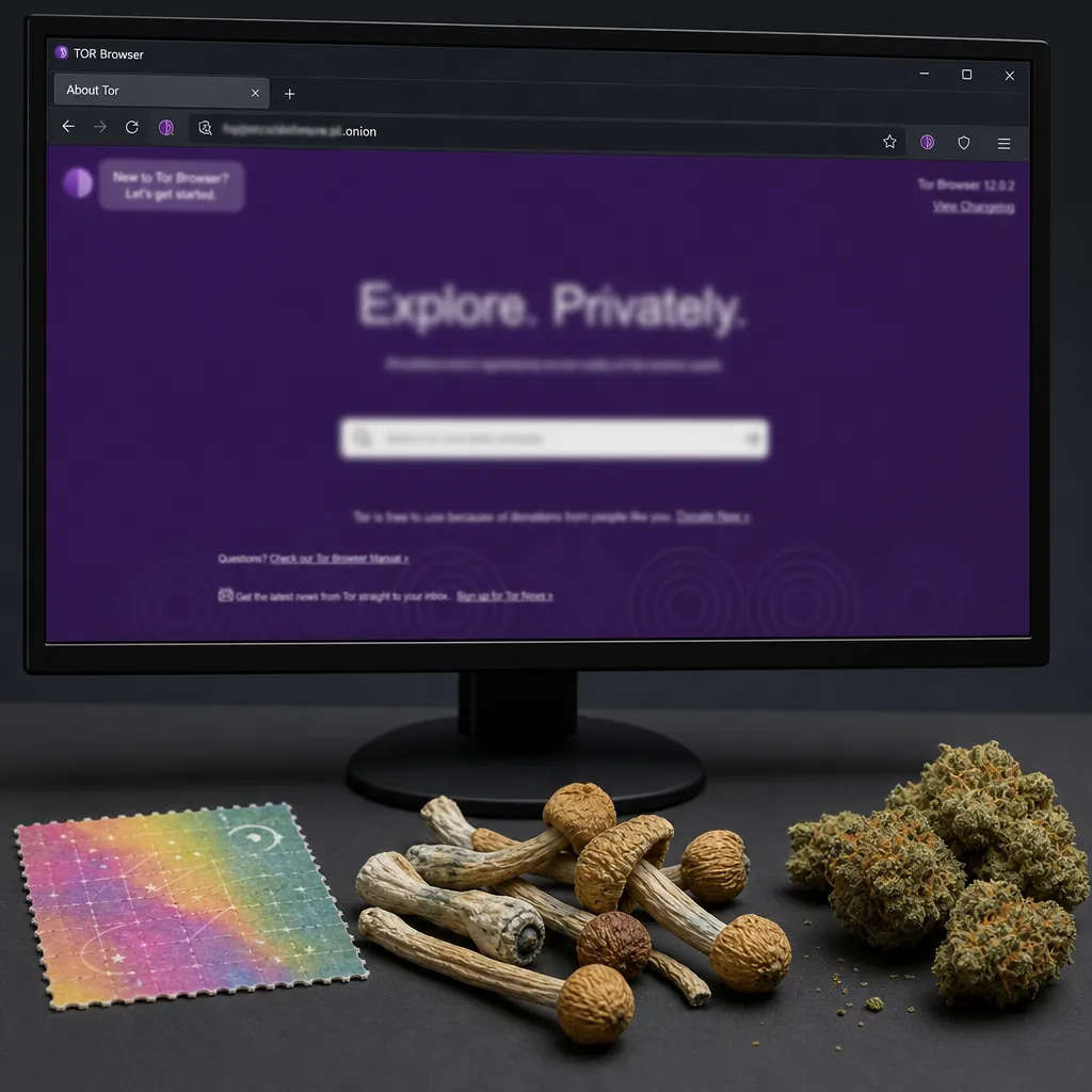 Onion dark website interface preview